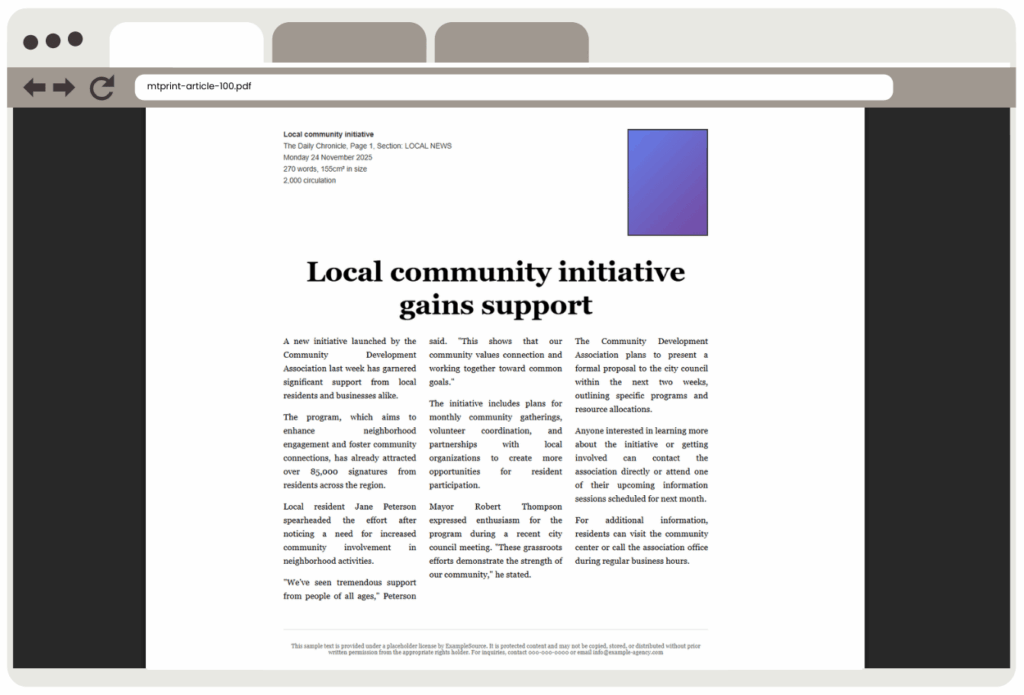 Cutout Template Sample