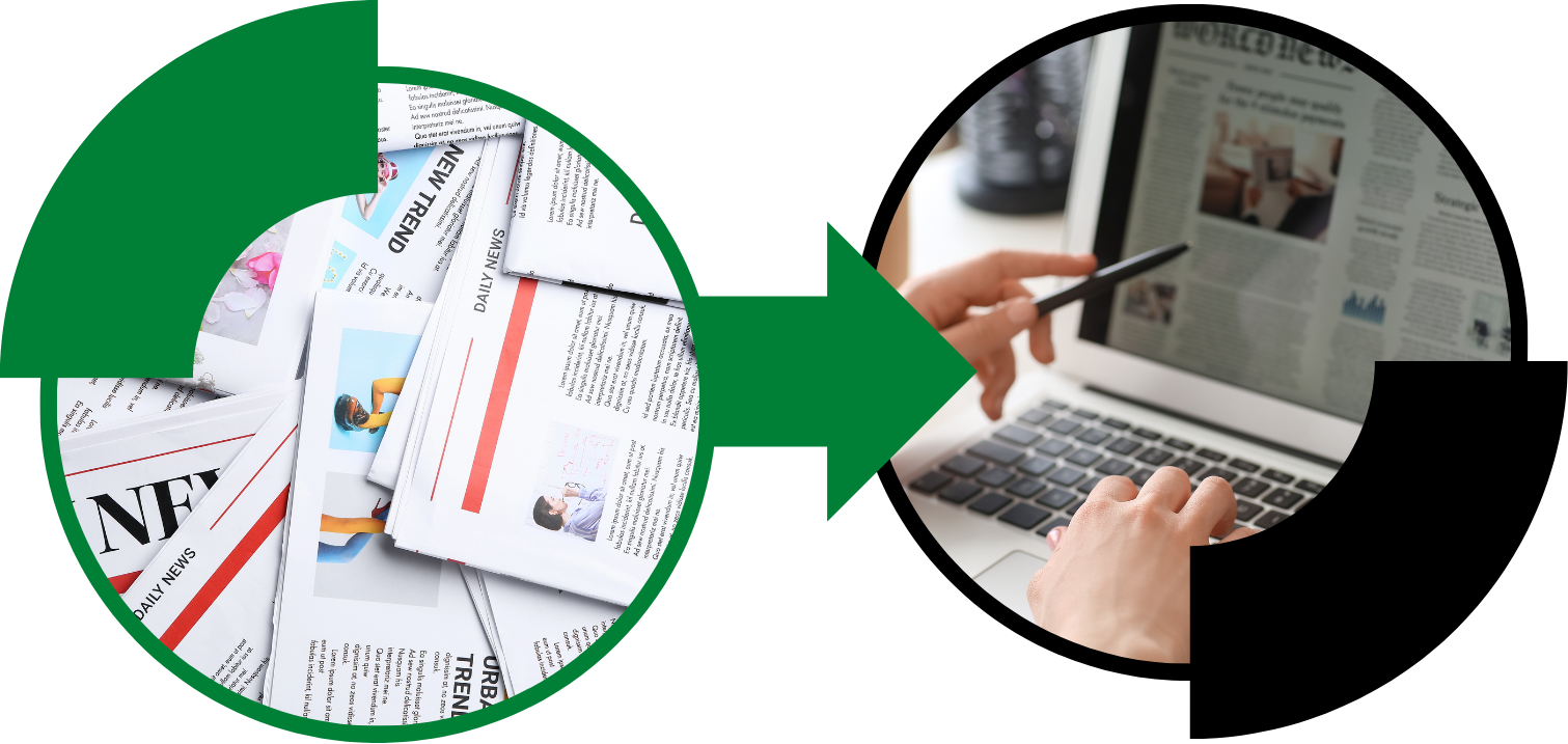 Newspaper Digitization Illustration